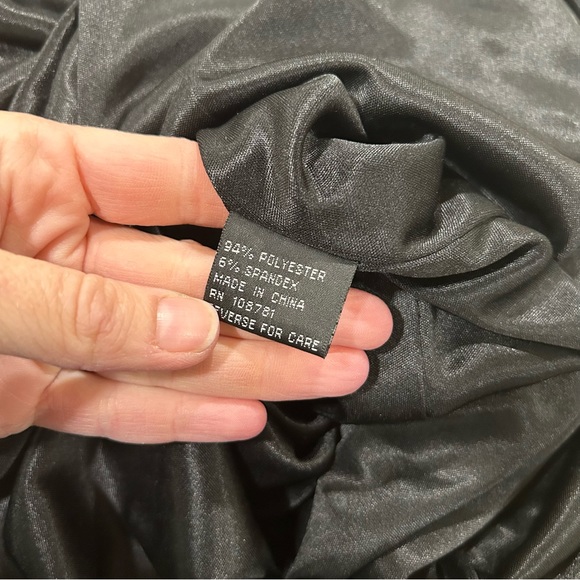 Aidan Mattox black one beaded shoulder maxi dress - Size 10 - Picture 15 of 16